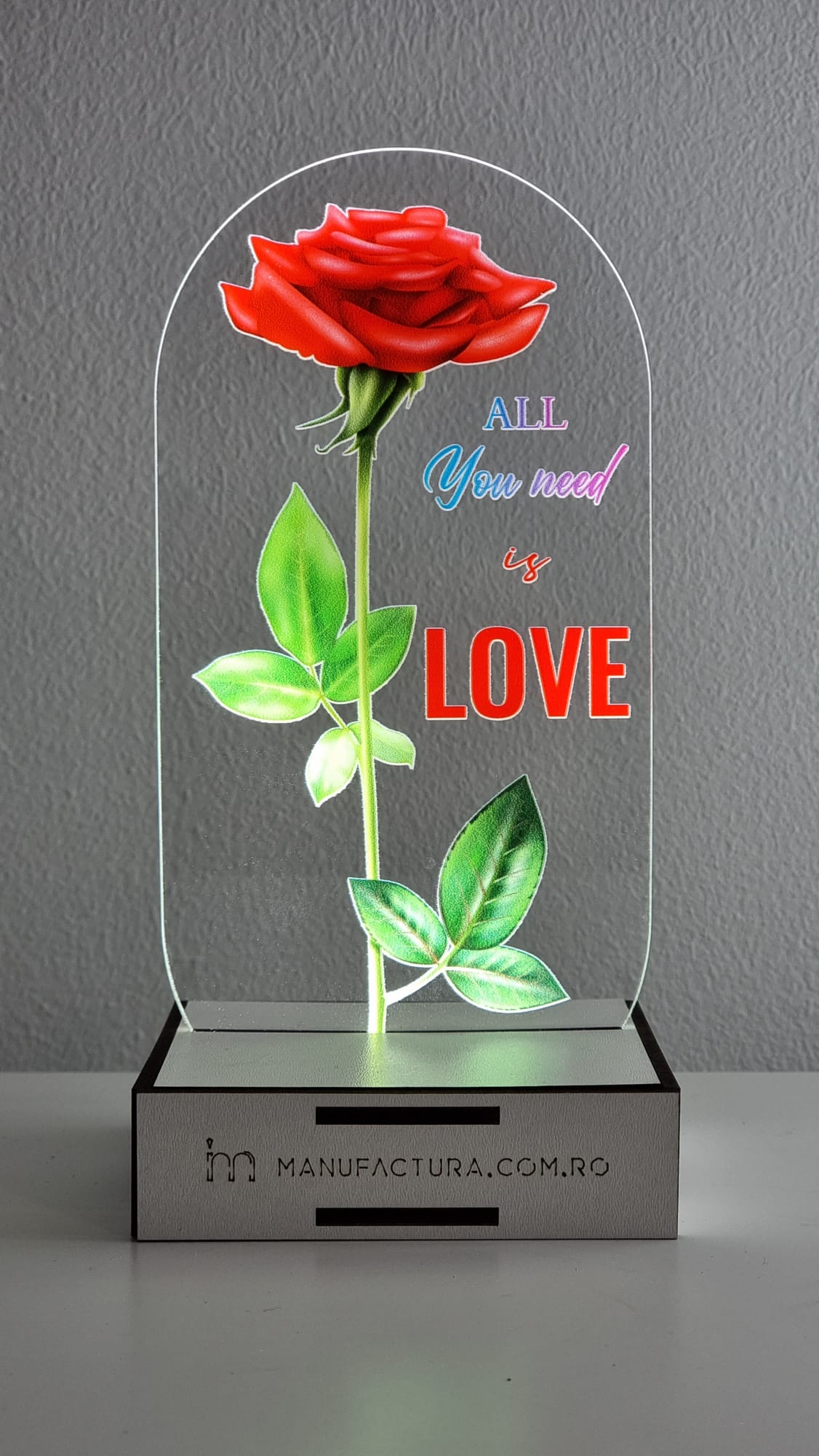 Lampa cupola trandafir DL90-14 - All you need is love