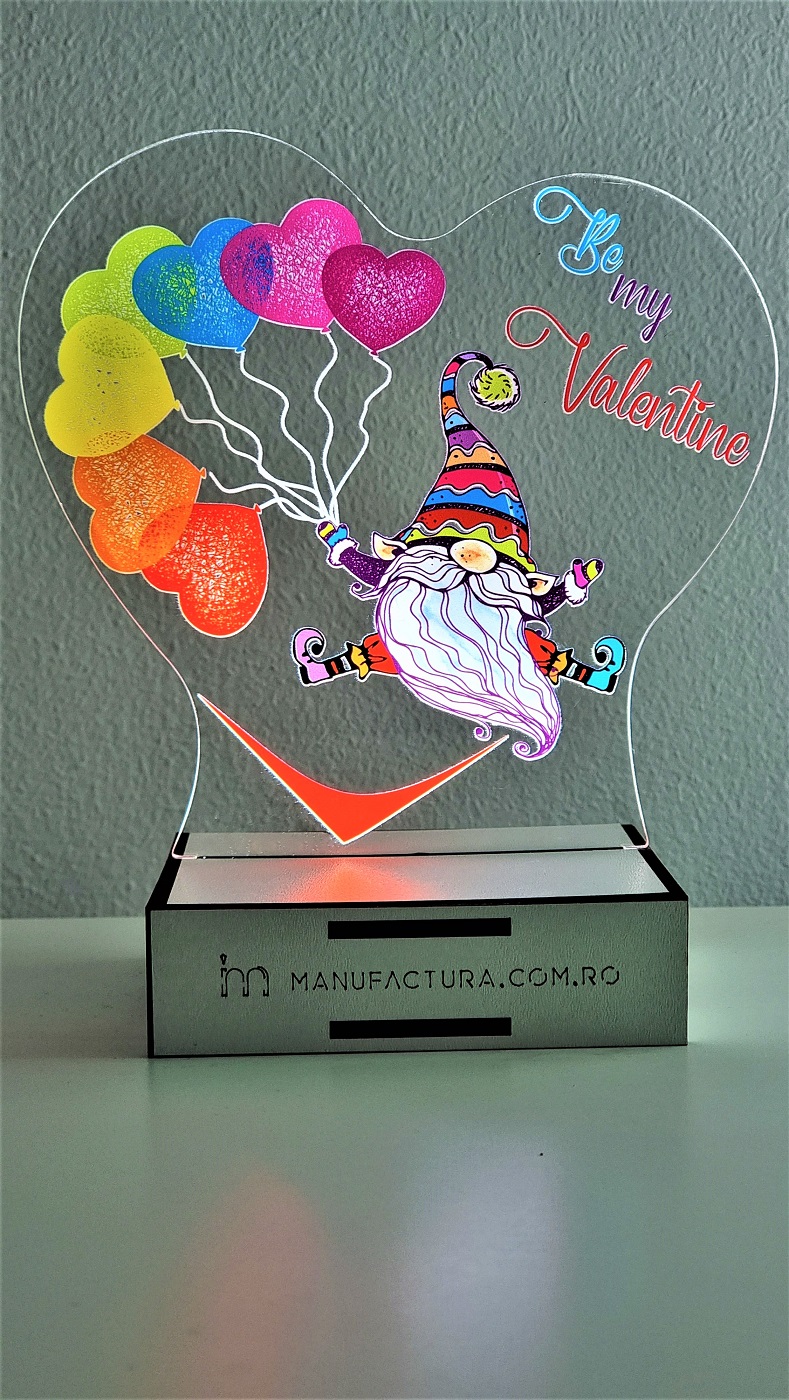 Lampa Inima vertical - pitic cu baloane Be My Valentine DL90-1